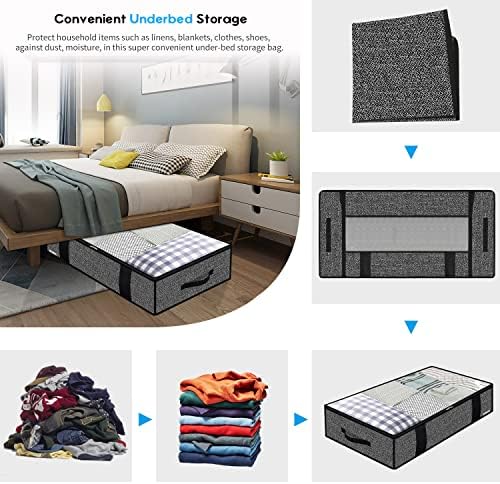 Onlyeasy 4 Pack Under Bed Clothes Storage Bags Organizer - Image 3