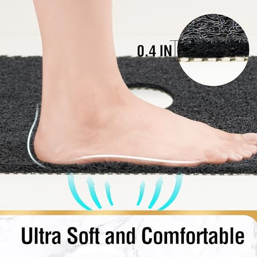 HITSLAM Square Shower Mat, 36 x 36 Inch Non Slip Bath Mat - Image 4