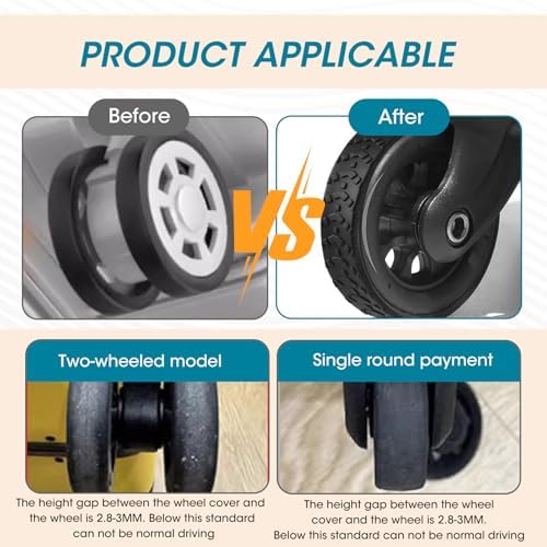 8 Pcs Suitcase Wheel Protectors - Image 4
