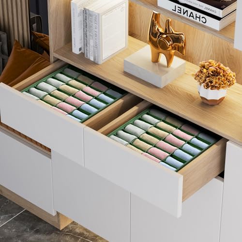 Joyoldelf Sock Drawer Organizer Divider 2 Packs Underwear Organizer, 24 Cell - Image 5