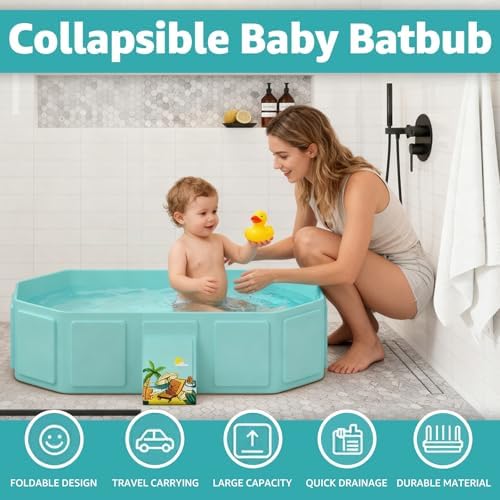 Collapsible Baby Bathtub, Toddler Bathtub - Image 3