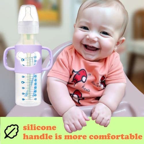 4 Pack Silicone Baby Bottle Handles - Image 2