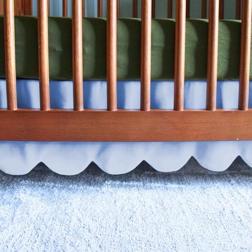 100% Microfiber Scalloped Mini Crib Skirt 24"x 38" by Unknown