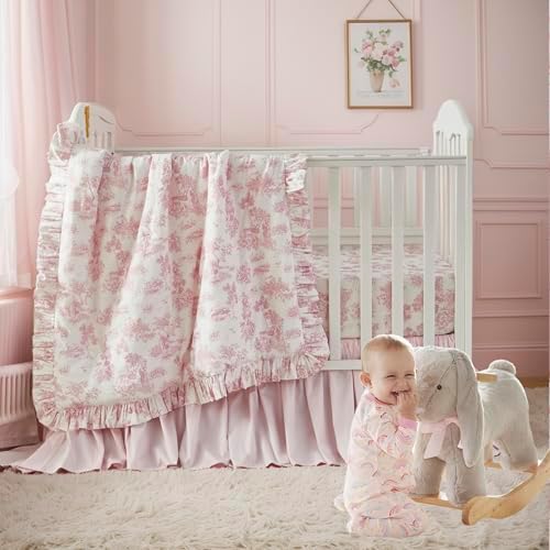 Brandream French Country Toile Crib Bedding Set - Image 5