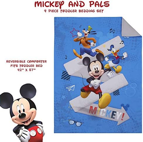 Disney Mickey Mouse and Pals 4 Piece Toddler Bedding Set - Image 5