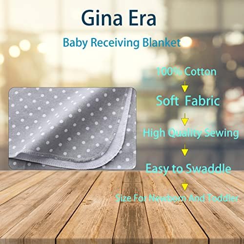 Gina Era Flannel Receiving Blankets, Baby Swaddle Blankets 100% Cotton 4 Pcs - Image 2