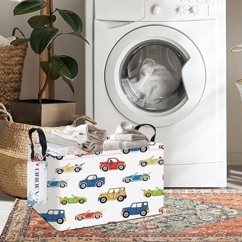 Rectangular Cartoon Car Storage Bin, Closet Organizer Basket - Image 7