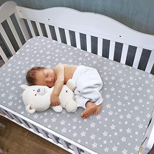 Crib Sheets for Girls 2 Pack, Fitted Crib Sheet - Image 2