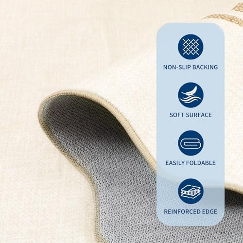 Garvee Scalloped Bow Rug Washable 2x3 Area Rug - Image 6