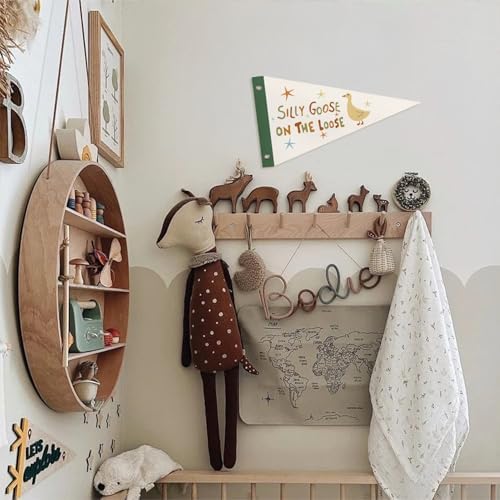 Goose Nursery Decor Silly Gooses On the Loose Pennant Banner Flags - Image 3