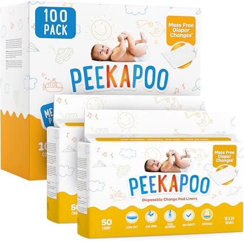 Peekapoo Disposable Baby Changing Pad Liners by PEEKAPOO