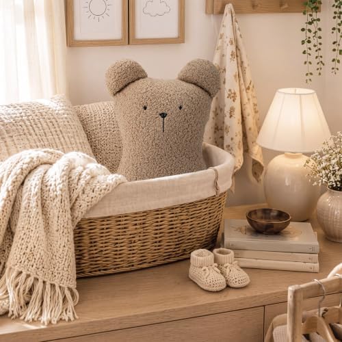 Novabright Cute Bear Pillow Decorative Throw Pillow - Image 4