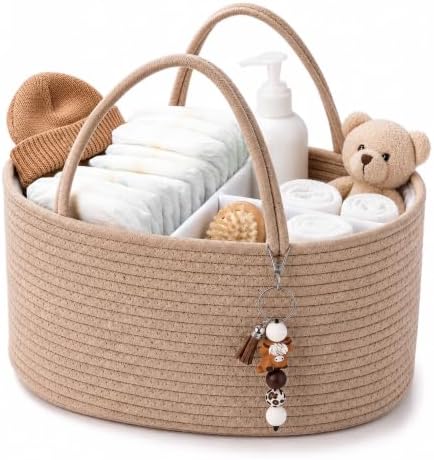 Hushee Highland Cow Baby Diaper Caddy Organizer Bag Basket by Hushee