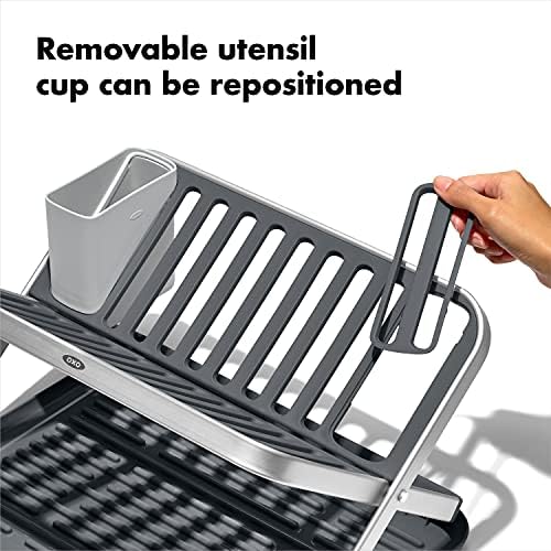 OXO Good Grips Aluminum Fold Flat Dish Drying Rack, - Image 5