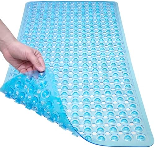TEESHLY Bath Mat for Tub & Shower, Non Slip Soft Bathmat by TEESHLY