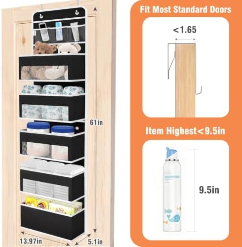 Over The Door Organizer Storage Large Capacity Hanging Bedroom Storage - Image 2