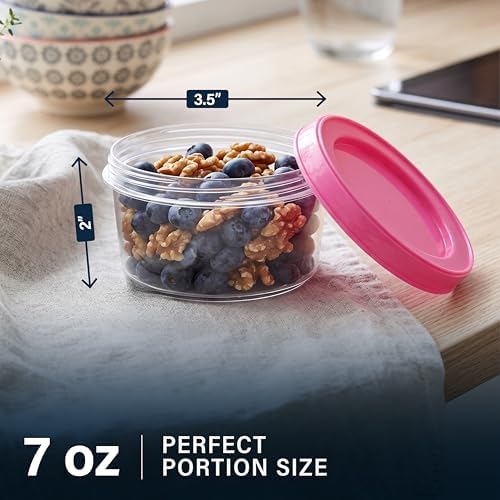 DecorRack 8 Pack - 7 oz Plastic Food Storage Containers - Image 2