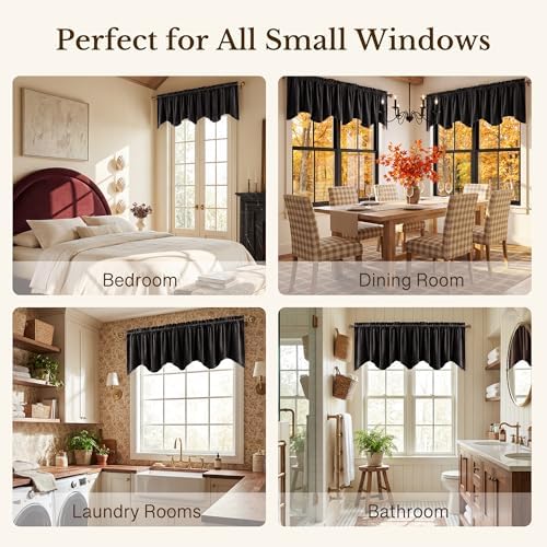StangH Halloween Decor Black Valance 52x18 Inch, 1 Panel - Image 6