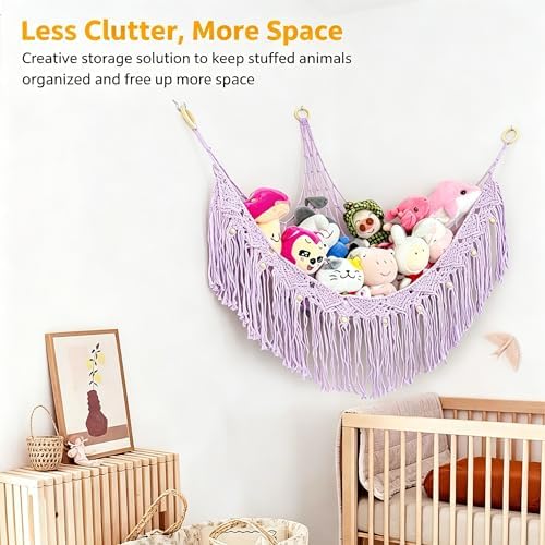 Stuffed Animal Hammock, Net for Stuffed Animals Corner Large, Toy Storage - Image 2