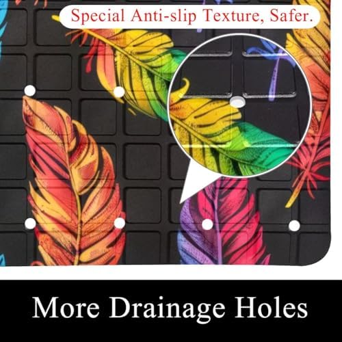 Non Slip Bathtub and Shower Mat 26.8x15.1 inch, Bath Mat - Image 2
