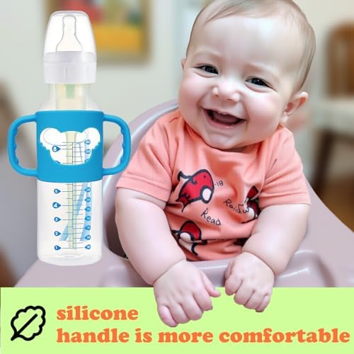 4 Pack Silicone Baby Bottle Handles - Image 2