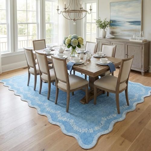 GarveeHome 6x9 Scalloped Area Rug Soft Washable Rug - Image 4