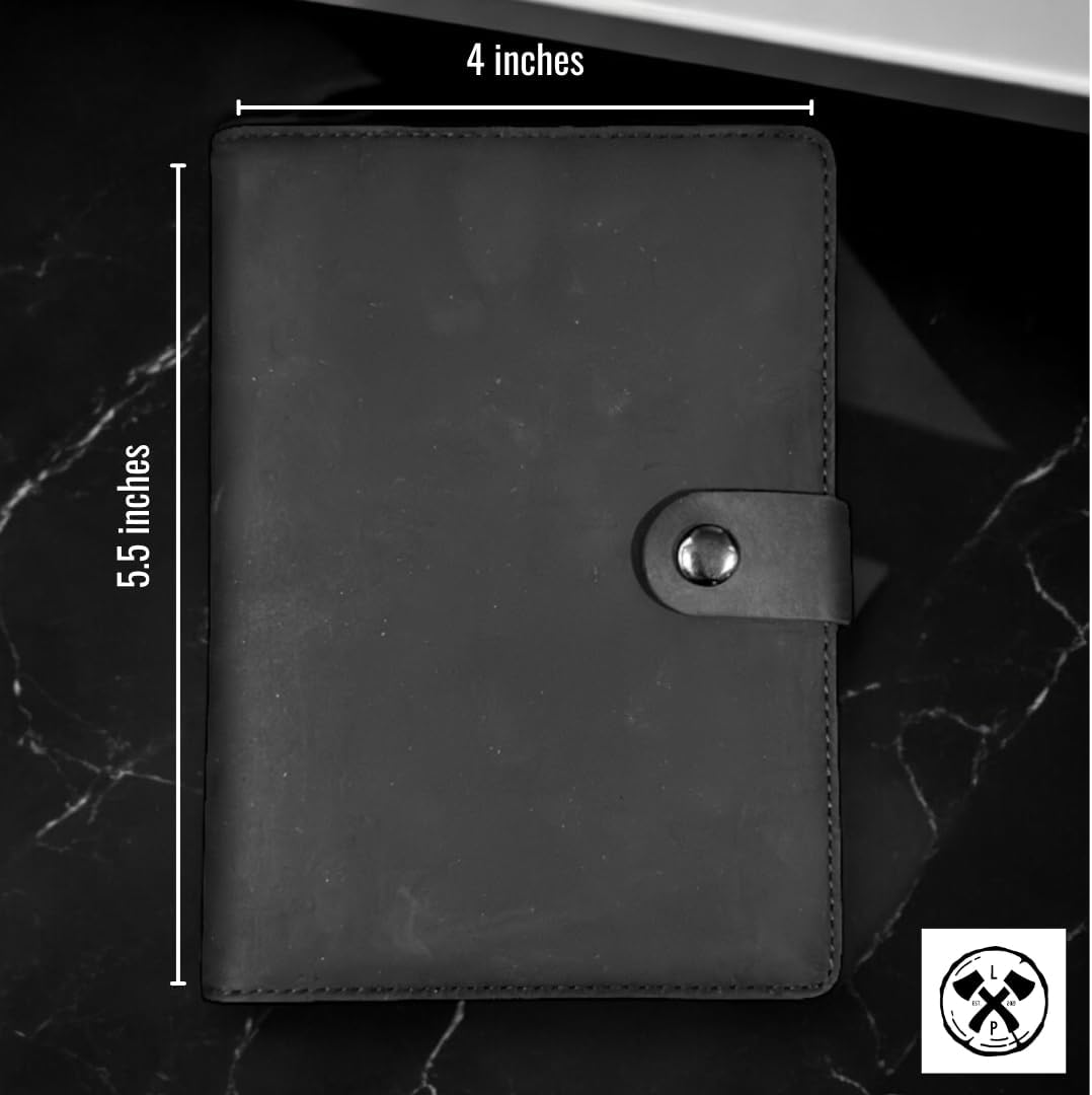 Genuine Leather AirTag Passport Holder and Wallet for Men and Women RFID Blocking for Secure Traveling and Documentation Organizer (Black)