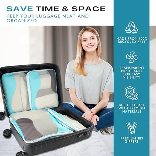 Compression Packing Cubes for Travel, Packing Cubes for Carry on Suitcases - Image 3