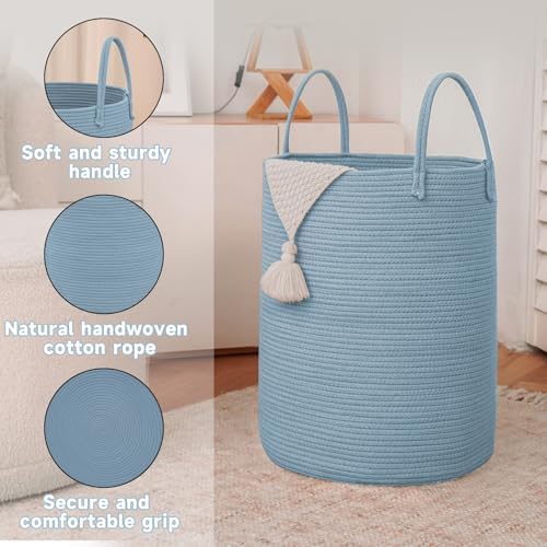 JMvicyroam 100L Cotton Rope Laundry Basket Hamper - Image 6