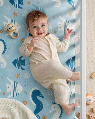 Yoofoss 2-Pack Pack and Play Sheets Fitted 38x26 - Image 5