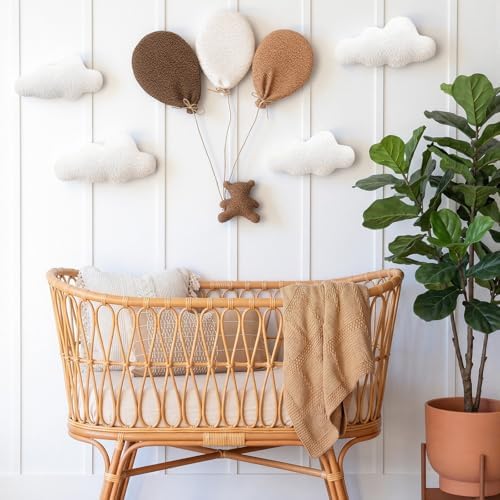 Chumia 5 Pcs Teddy Bear Nursery Wall Decor Balloons Nursery Wall Art - Image 3