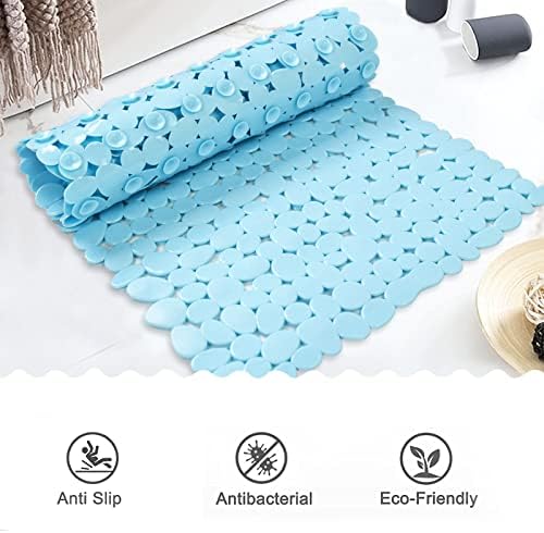 Bathtub Mat Non Slip Pebble Bath Shower Mat 35"X16" - Image 3