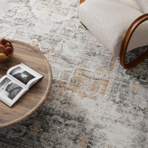 3x5 Washable Area Rug for Bedroom: Entryway Rug Non Slip Small Throw Carpet - Image 3