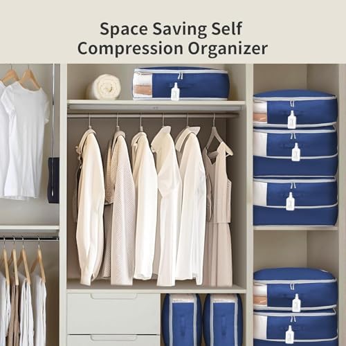 DIMJ Comforter Storage Bag - 110L Ultra Space Saving Self Compression Organize - Image 6