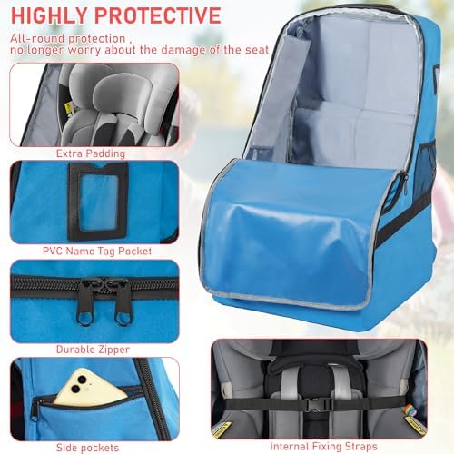 IBVIVIC Car Seat Travel Bag for Airplane, Heavy Duty Car Seat Bag for Air - Image 6