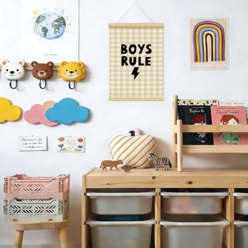 Playroom Decor, Kids Rule Wall Art Framed Poster, Boys Room Decor, Kids - Image 4
