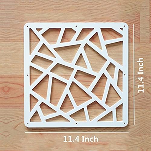 White Hanging Room Divider, 12 Pieces Wood-Plastic DIY Panel Screens Partition - Image 6