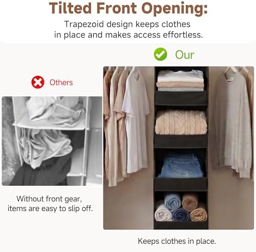 StorageWorks Basics Hanging Closet Organizer, Foldable Storage Organizer - Image 6
