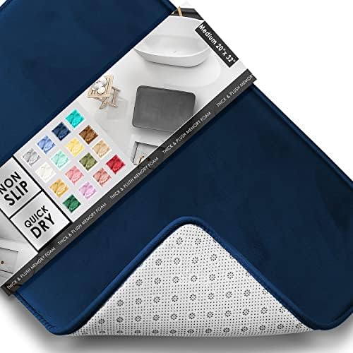 Clara Clark Bathroom Rugs, Velvet Memory Foam Bath Mat, Machine Washable Bath by ClaraClark