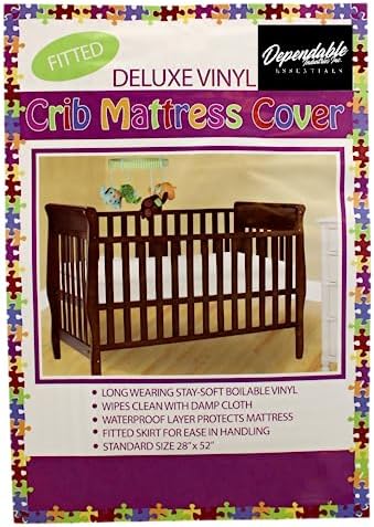 Deluxe Vinyl Fitted Crib Mattress Cover Protector 28" x 52" Standard Size - Image 4