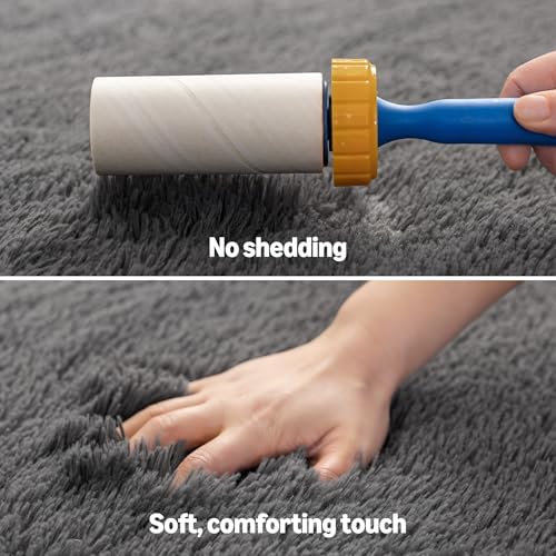Amazon Basics Fluffy Washable Area Rug, Shaggy Carpet - Image 4