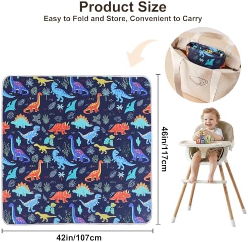 Basumee Splat Mat for Under High Chair, Waterproof & Mess-Proof Floor Mat - Image 6