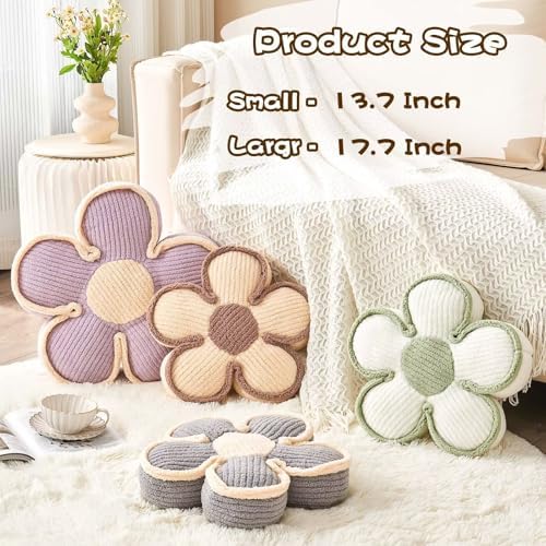 Kcvvcr Flower Shaped Floor Cushion, Soft Plush Pillow - Image 3