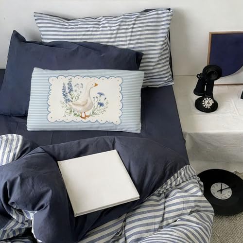 Blue Goose Nursery Decor Throw Pillow Cover 12x20 Pillowcases - Image 4