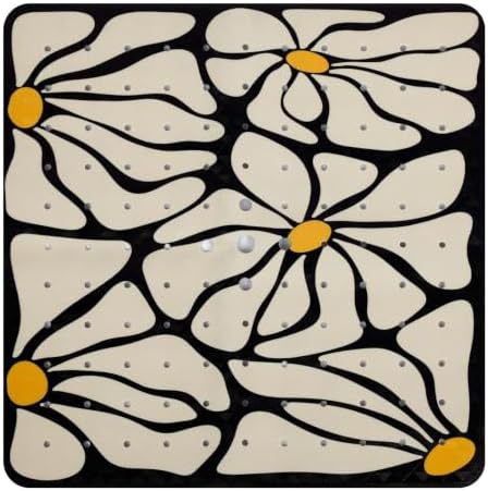 Square Shower Mat Non Slip 21x21 Inch by Denifeiya