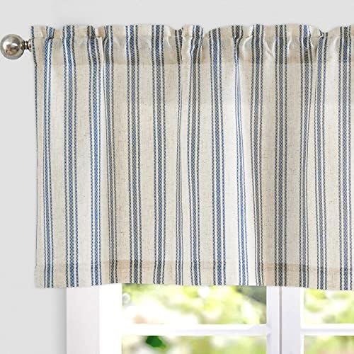 jinchan Linen Stripe Kitchen Valances by JINCHAN