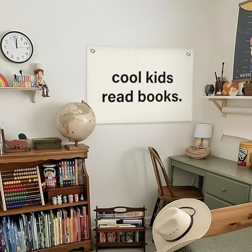 Lacama Cool Kids Read Books Banner, Reading Corner Decor - Image 3
