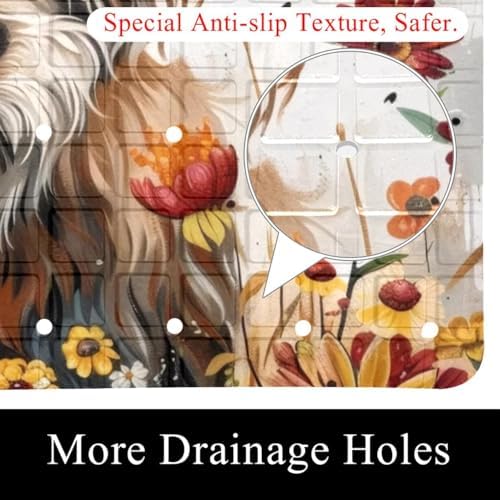 Shower Mat Bathtub Mat, 26.8x15.1 inch, Non-Slip Bath Mat - Image 2