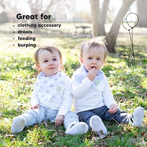 8pk Organic Baby Bandana Bibs for Drooling and Teething - Image 5