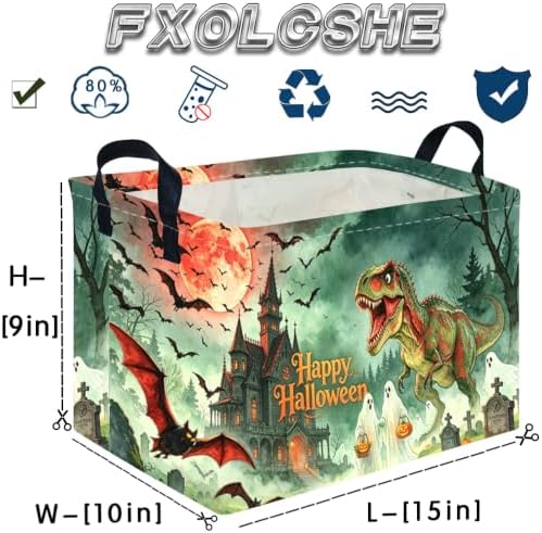 Halloween Dinosaur Ghost thriller basket, Empty Halloween basket, Horror and - Image 7